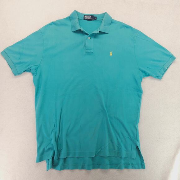 Polo by Ralph Lauren Collared Short Sleeve Polo Shirt Adult Mens Size L Blue - Picture 2 of 9